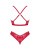 Obsessive Lacelove cupless 2-pcs set - комплект сексуального кружевного белья, XL/XXL (красный)